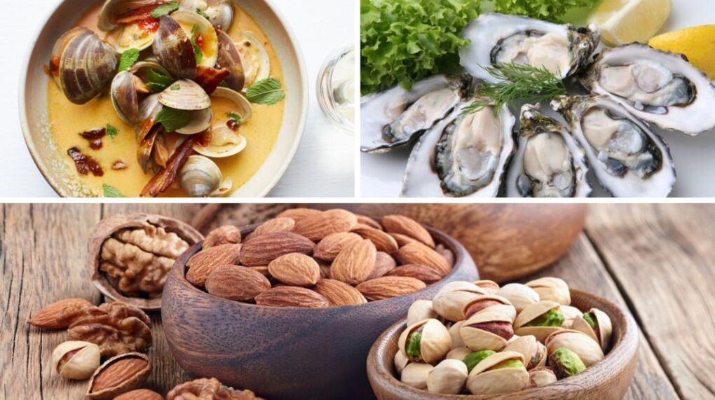 غذاهای دریایی و آجیل به افزایش تستوسترون در بدن مردان کمک می کند